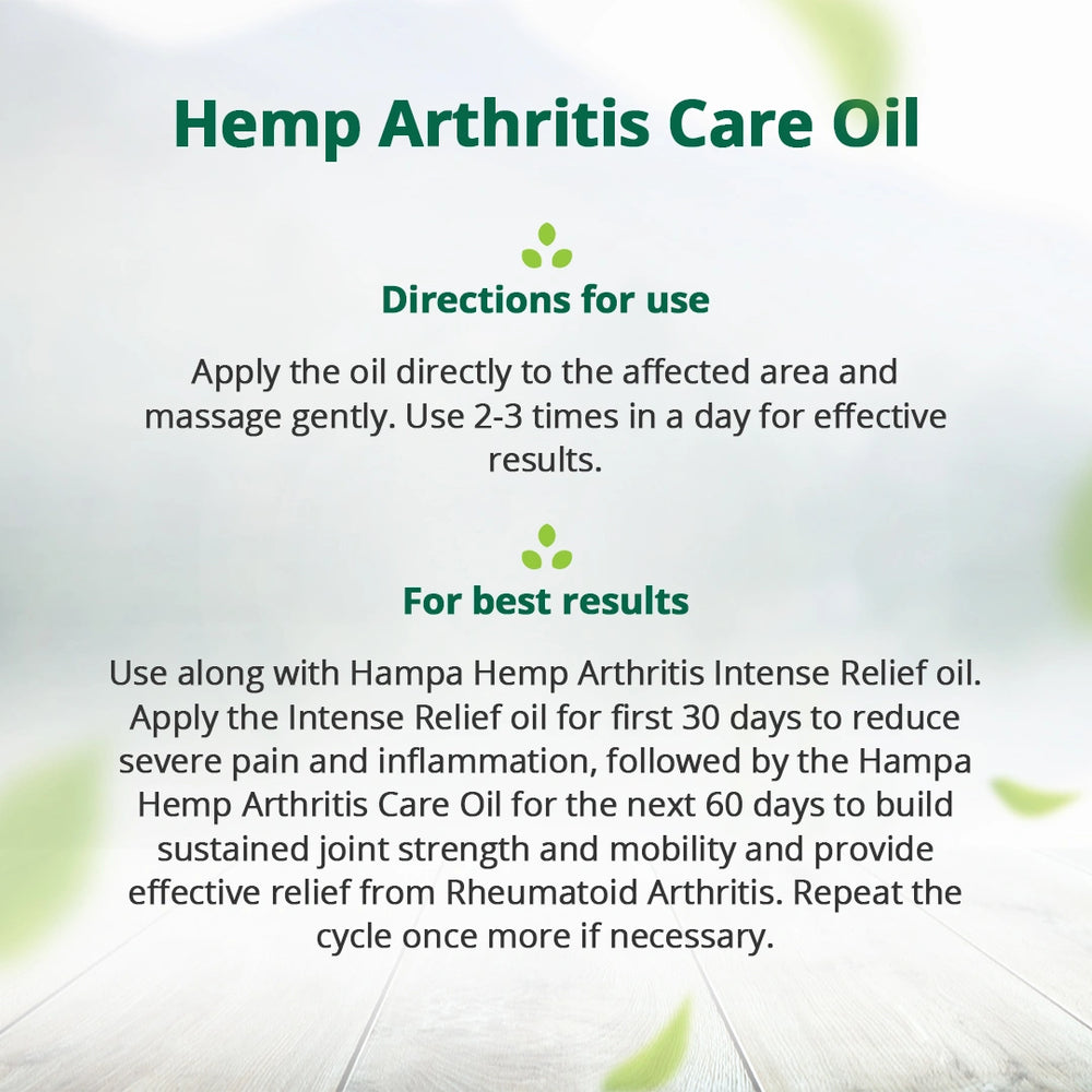 
                  
                    Hampa Hemp Arthritis Intense Relief Oil 50ml + Hampa Hemp Arthritis Care Oil 100ml
                  
                